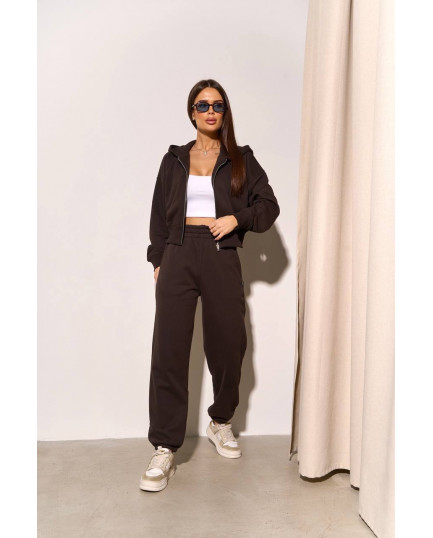 0809 спортивний костюм на блискавці з капюшоном зі штанами на резинці