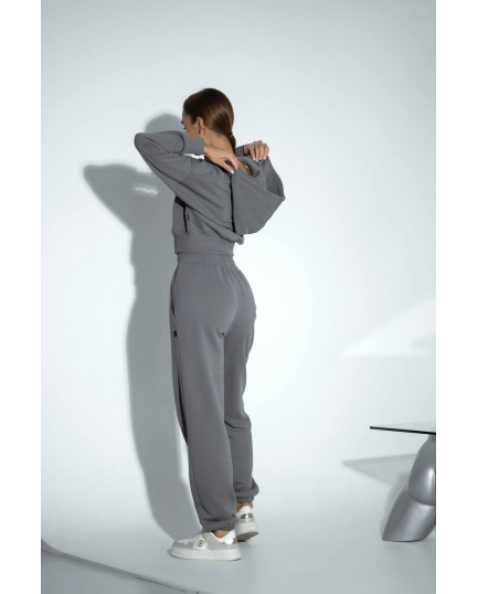 0809 спортивний костюм на блискавці з капюшоном зі штанами на резинці