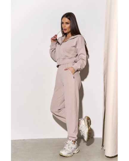 0809 спортивний костюм на блискавці з капюшоном зі штанами на резинці