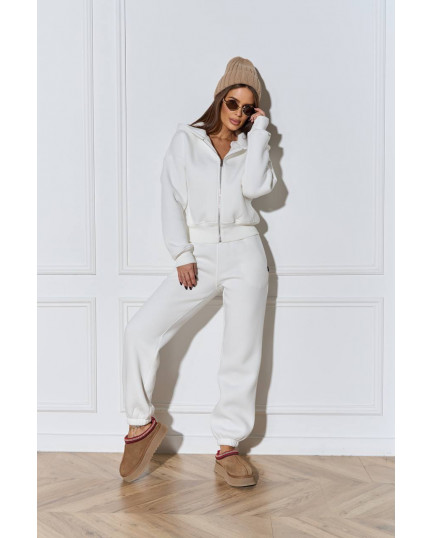 0705 спортивний костюм на флісі кофта на блискавці з капюшоном зі штанами на резинці