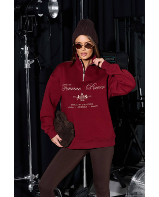 100 Світшот з короткою близкавкою утеплений з вишивкою