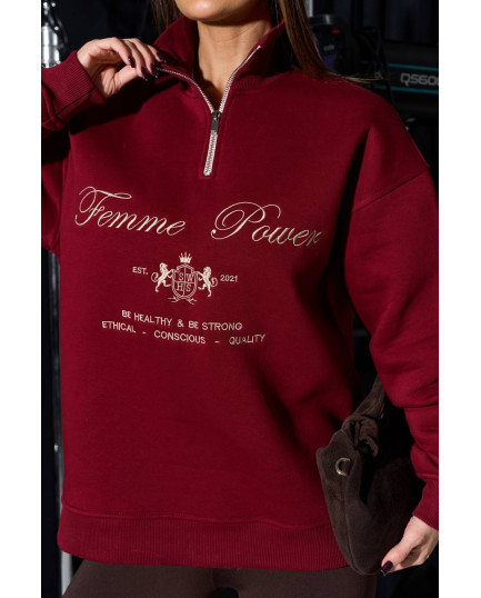 100 Світшот з короткою близкавкою утеплений з вишивкою