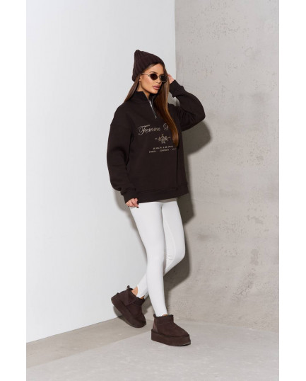 100 Світшот з короткую бискавкою утеплений з вишвкою