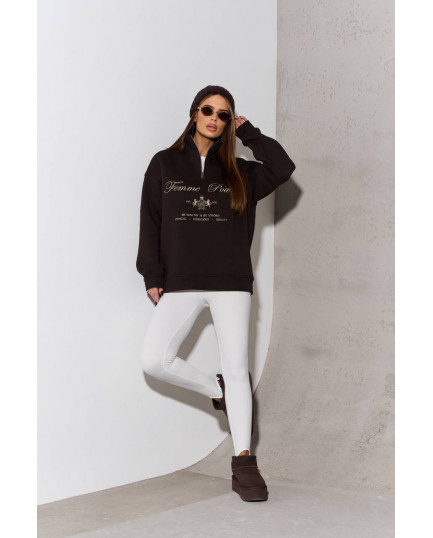 100 Світшот з короткую бискавкою утеплений з вишвкою