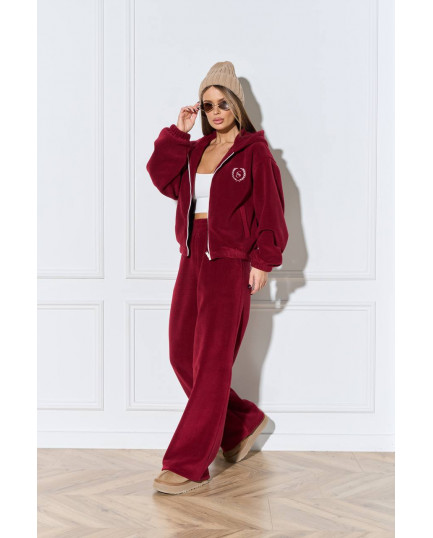 102 Спортивний костюм з поларфлісу з капюшоном з вишивкою