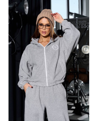 102 Спортивний костюм з поларфлісу з капюшоном з вишивкою 102 Спортивний костюм з поларфлісу з капюшоном з вишивкою