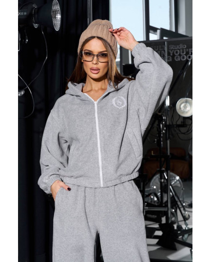 102 Спортивний костюм з поларфлісу з капюшоном з вишивкою