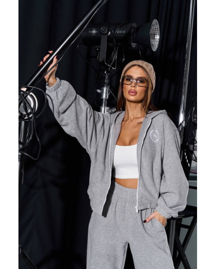 102 Спортивний костюм з поларфлісу з капюшоном з вишивкою