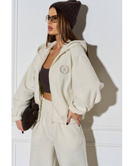 102 Спортивний костюм з поларфлісу з капюшоном з вишивкою