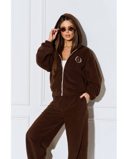 102 Спортивний костюм з поларфлісу з капюшоном з вишивкою