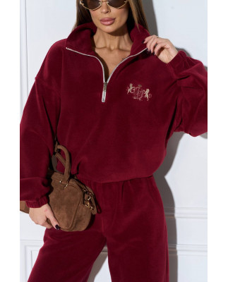 103 Спортивний костюм з поларфлісу на стойці з вишивкою 103 Спортивний костюм з поларфлісу на стойці з вишивкою