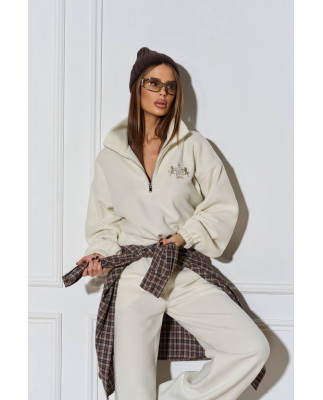 103 Спортивний костюм з поларфлісу на стойці з вишивкою 103 Спортивний костюм з поларфлісу на стойці з вишивкою