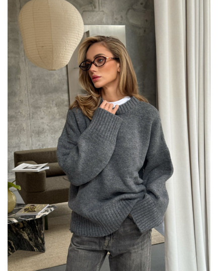 109 Светр в’язаний з акцентним коміром