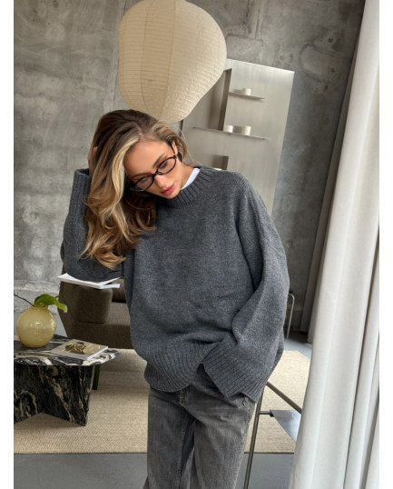 109 Светр в’язаний з акцентним коміром