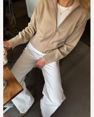 118 Кардиган в’язаний весняний з блискавкою