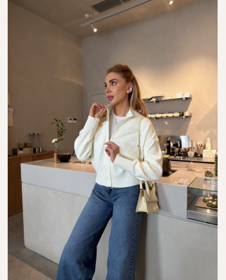 118 Кардиган в’язаний весняний з блискавкою