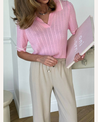 129 Футболка в’язана з комірцем