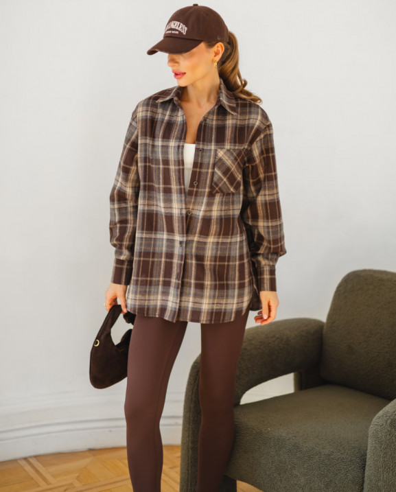 15 сорочка в клітинку з фланелі на ґудзиках