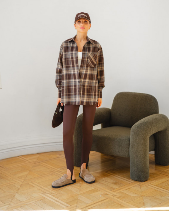 15 сорочка в клітинку з фланелі на ґудзиках