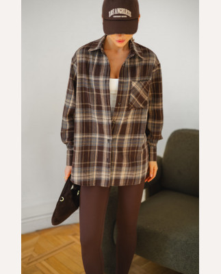 15 сорочка в клітинку з фланелі на ґудзиках