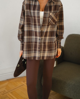 15 сорочка в клітинку з фланелі на ґудзиках