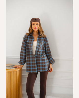 15 сорочка в клітинку з фланелі на ґудзиках