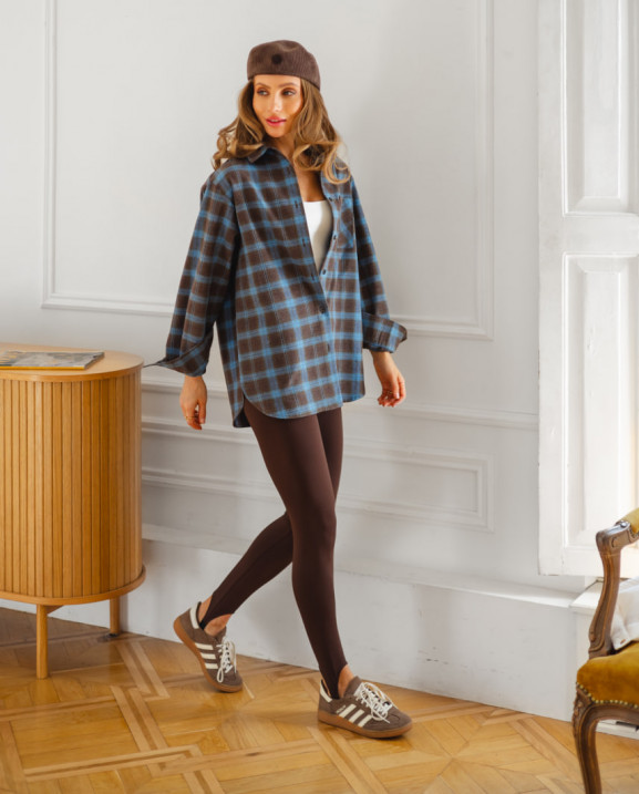 15 сорочка в клітинку з фланелі на ґудзиках