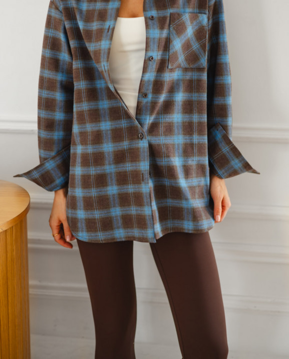 15 сорочка в клітинку з фланелі на ґудзиках