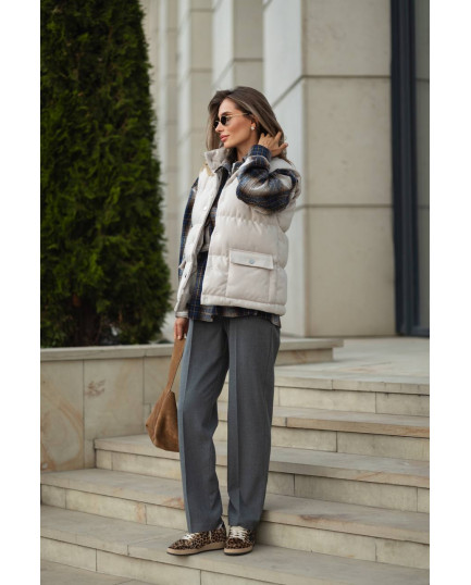 17/1 Жилетка пухова Кашемірова на кнопках