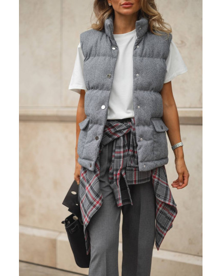 17/1 Жилетка пухова Кашемірова на кнопках