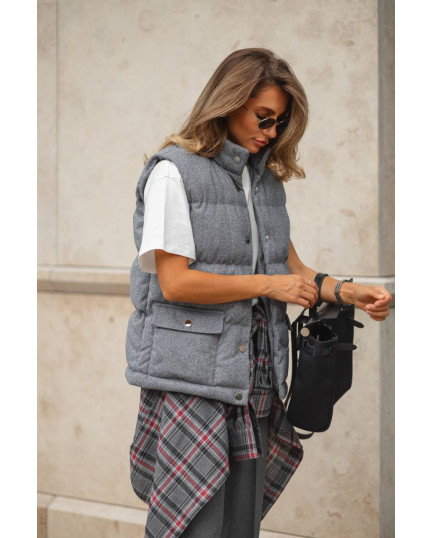 17/1 Жилетка пухова Кашемірова на кнопках