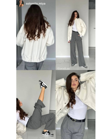 26 Бомбер Кашеміровий на кнопках