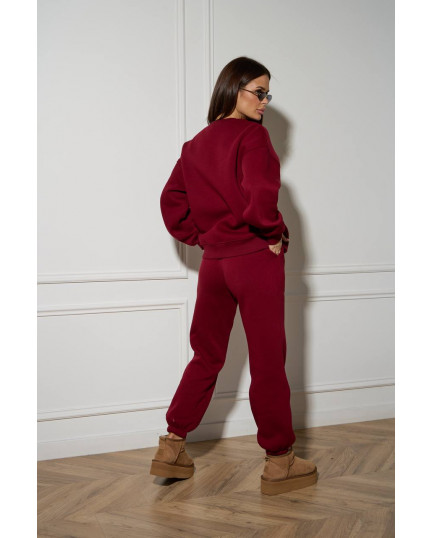 59/1 спортивний костюм на флісі з вишивкою світшот з джогерами 