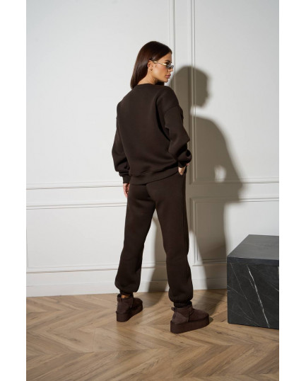 59/1 спортивний костюм на флісі з вишивкою світшот з джогерами 