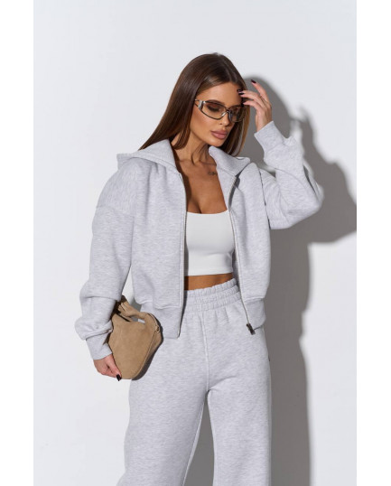 7 Спортивний костюм на флісі з довгою блискавкою з капюшоном