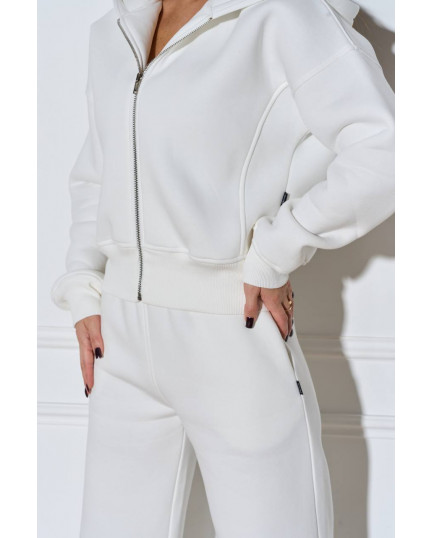 7 Спортивний костюм на флісі з довгою блискавкою з капюшоном