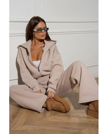 7 Спортивний костюм на флісі з довгою блискавкою з капюшоном