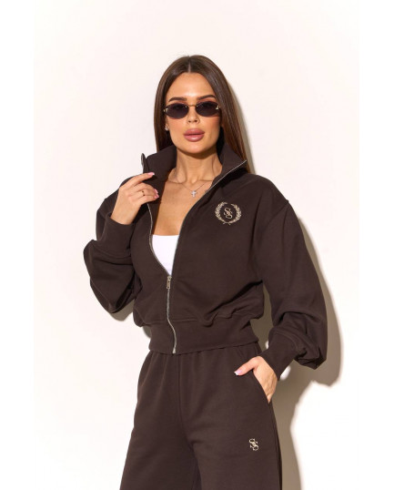 73 спортивний костюм з трьохнитки з вишивкою на штанах та кофті