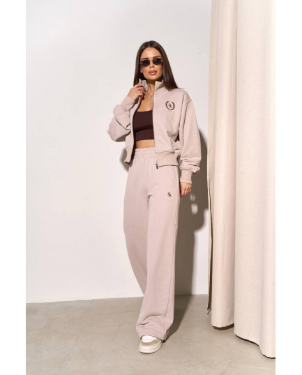 73 спортивний костюм з трьохнитки з вишивкою на штанах та кофті