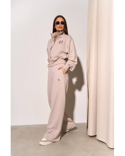 73 спортивний костюм з трьохнитки з вишивкою на штанах та кофті