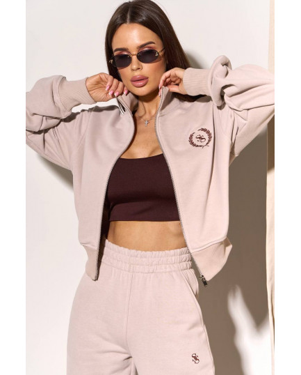 73 спортивний костюм з трьохнитки з вишивкою на штанах та кофті