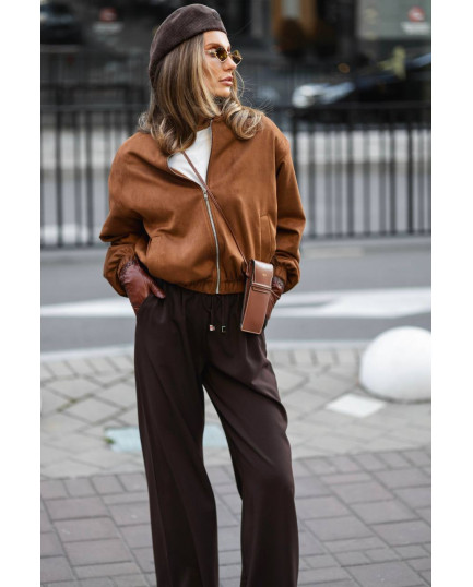 88 Бомбер з замши