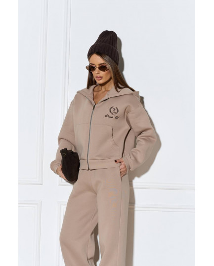 94/1 Спортивний костюм на флісі з капюшоном та вишивкою