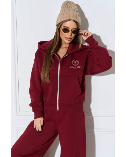 94/1 Спортивний костюм на флісі з капюшоном та вишивкою