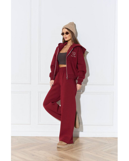 94/1 Спортивний костюм на флісі з капюшоном та вишивкою
