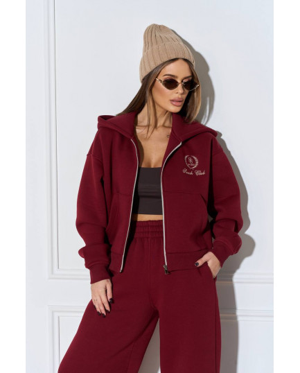 94/1 Спортивний костюм на флісі з капюшоном та вишивкою