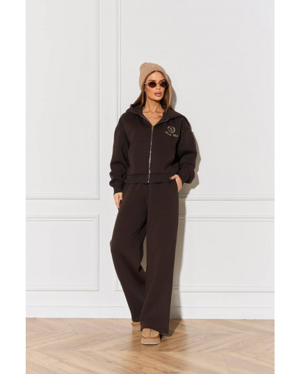 94/1 Спортивний костюм на флісі з капюшоном та вишивкою