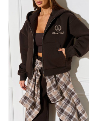 94/1 Спортивний костюм на флісі з капюшоном та вишивкою 94/1 Спортивний костюм на флісі з капюшоном та вишивкою