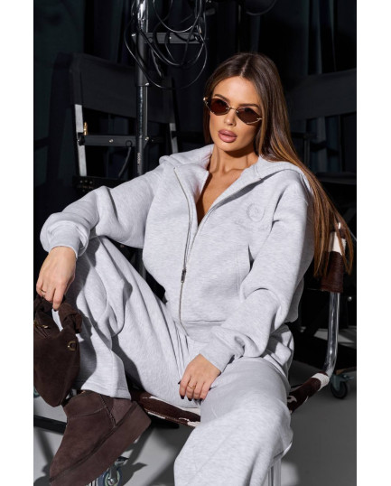 94/1 Спортивний костюм на флісі з капюшоном та вишивкою