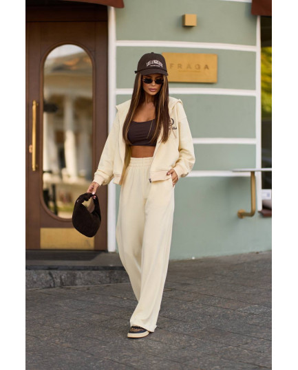 94 Спортивний костюм з трьохнитки з капюшоном та вишивкою